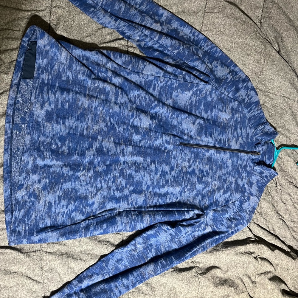 Lululemon Athletica Blue Sweatshirt with Tie-Dye Effect